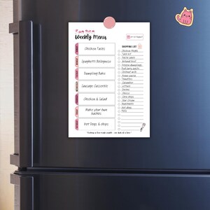 Printable Weekly Meal Planner used digitally on iPad and printed for kitchen organization and family meal planning