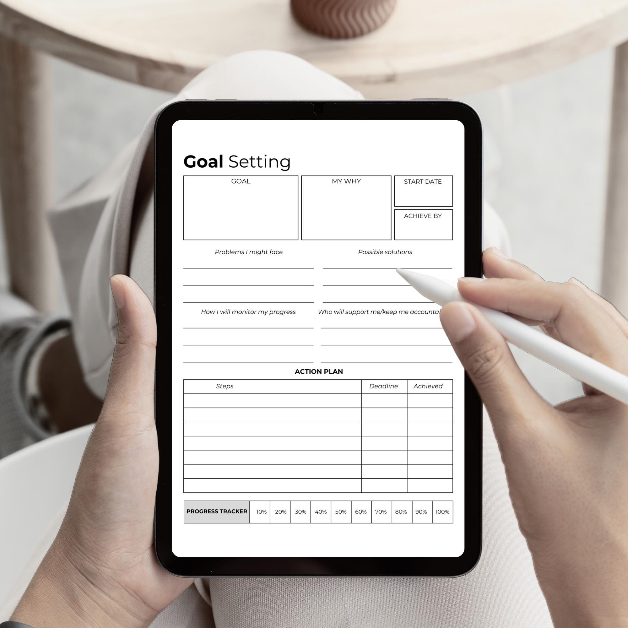 Printable Goal Setting Worksheet: SMART Goal Planner (PDF Download) - Etsy