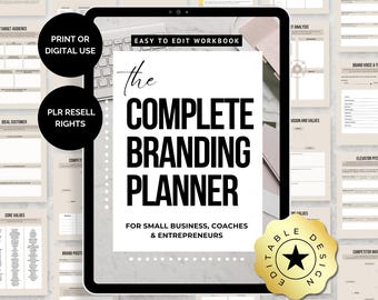 Branding Planner Workbook: 40-Page Brand Strategy Guide (PLR)