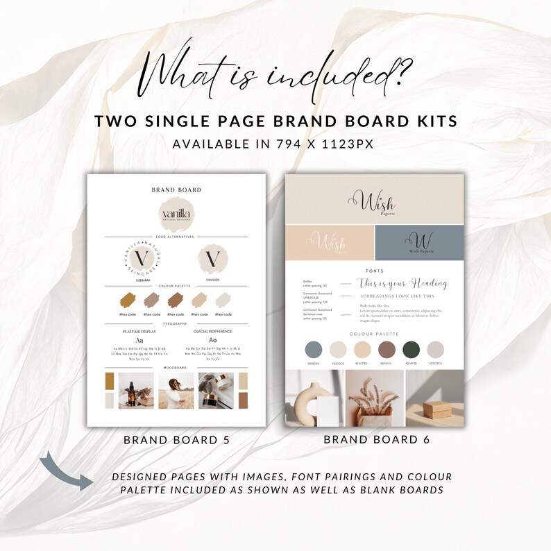 Editable Brand Board Kit – Two Style Boards for Logo, Colour Palette ...
