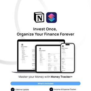 Plantilla de Notion Money Tracker con automatización de acceso directo para iOS