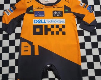 McLaren F1 Baby Racing overalls. Number 81. Size 6 months
