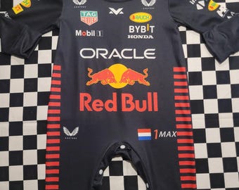 Red Bull F1 Baby Racing overalls. Number 1. Size 6months.