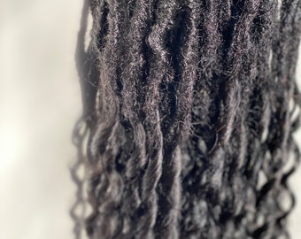 Curls only on the End - Human hair Boho Locs - Bohemian Dread Locs - Boheiem Locs - Faux Locs - Human Curl Dread Loc