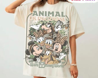 Comfort Colors Disney Mickey & Friends Animal Kingdom Safari Mode Shirt, Disney Trip Tee, Let's Get Wild Gift Tee, Disney Large Print Tee