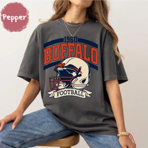 Vintage 90s Style Buffalo Football Shirt, Comfort Colors Game Day Shirt, Buffalo Team Football Shirt, Sunday Sport Shirt, Buffalo Football