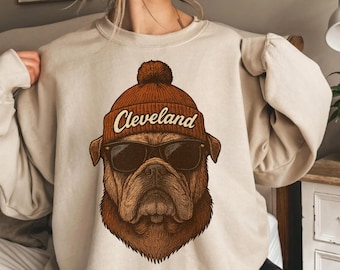 Cleveland Football Sweatshirt, Vintage Cleveland Trendy Game Day Gift Tee, Cleveland Mascot Sweatshirt, Cleveland Football Fan Hoodie
