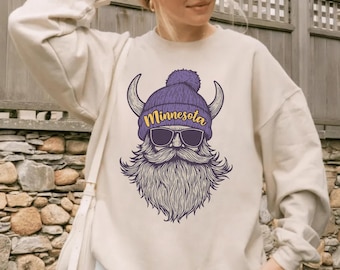 Minnesota Football Sweat, Vintage Minnesota Viking Mascot Hoodie, Minnesota Mascot Sweatshirt, Minnesota Fan Game Day Fan Apparel