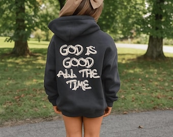 Sudadera juvenil "Dios es bueno siempre", sudadera con versículo bíblico cristiano para niños pequeños, sudadera de iglesia para niños pequeños, suéteres cristianos "Niño de Dios"