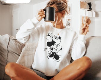 Disney Vintage Minnie Maus Sweatshirt, Vintage Disney Minnie Maus Shirt, Disneyworld Urlaub Urlaub Sweatshirt, Disney Retro Pullover