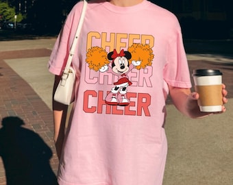 Comfortkleuren Disney cheerleader shirt Minnie Coquette strik, WDW kampioenschappen cheerleading en dans, shirt Summit Competition 2026