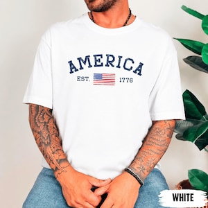 Amerika USA 250-årsjubileumströja, 1776 2026 patriotisk t-shirt, USA:s tvåhundraårsjubileumströja, amerikansk flagga-tröja för män, present till 4 juli