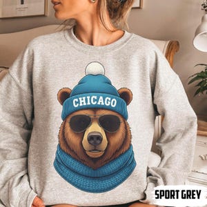 Vintage Chicago Football Sweatshirt, Chicago Football Fan T-Shirt, Chicago Game Day Hoodie, Team Bears Crewneck, Chicago Bears Fan Outfit