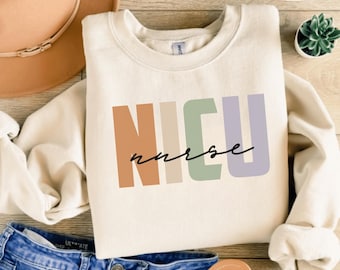 Moletom para enfermeira da UTI Neonatal, Moletom para Unidade de Terapia Intensiva Neonatal, Suéter de outono para enfermeira da UTI Neonatal, Camiseta de presente para enfermeira da UTI Neonatal, Moletom de gola redonda para enfermeira de bebês