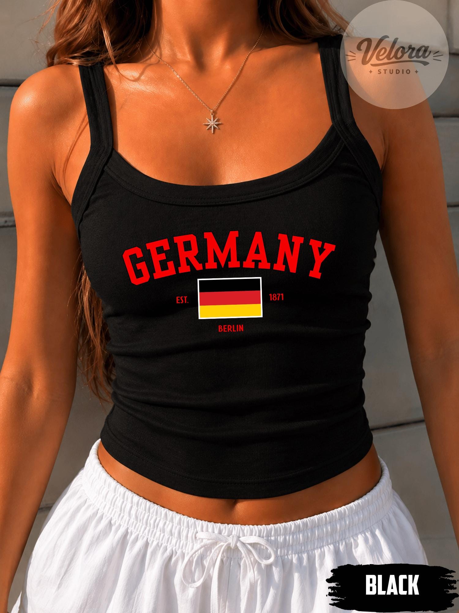 German Flag Crop Top - Etsy