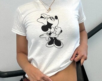 Retro Mickey Minnie Disney Baby Tee, Classic Minnie Baby Tee, Y2k 90s Style Minnie Mouse Tee, Retro Magic Kingdom Tee, Disney Lover Baby Tee