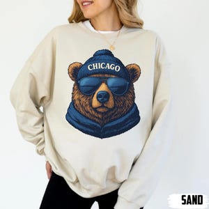 Vintage Chicago Football Sweatshirt, Trendy Fan Gifts, Chicago Bears Fan Gear, Game Day Apparel, Vintage Chicago Team Crewneck Gift
