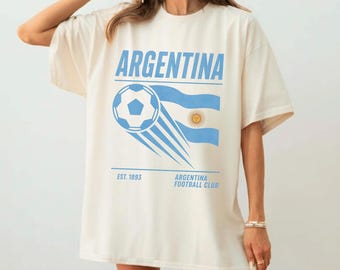 Comfort Colors Argentina Soccer Shirt, Argentina Soccer Tee, Country Argentina Flag Graphic Tee