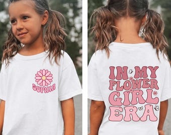 Personalized In My Flower Girl Era Shirt, Flower Girl Shirt, Wedding Party Kids Shirt, Bridal Party Shirt For Kids, Flower Girl Proposal Tee