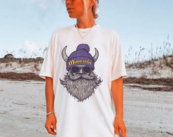 Comfort Colors Minnesota Football Fan Shirt, Unisex Retro Minnesota Fan Shirt, Game Day Viking Tee, Minnesota Mascot Sunday Shirt