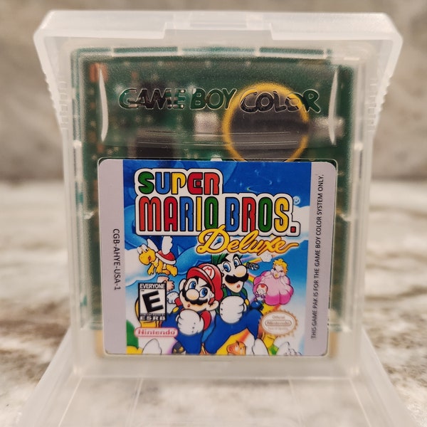 Super Mario Bros. Deluxe Authentic, Game Boy Color Game Cartridge, Gameboy Color New Battery, Super Mario