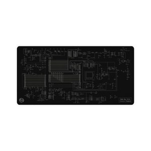 Gaming Desk Pad, Custom Desk Pad, Gaming Desk Mat, Gameboy Color, Circuit Diagram, Tech Gift, Gift for Nerds, Gift for Geeks, Gift for Him
