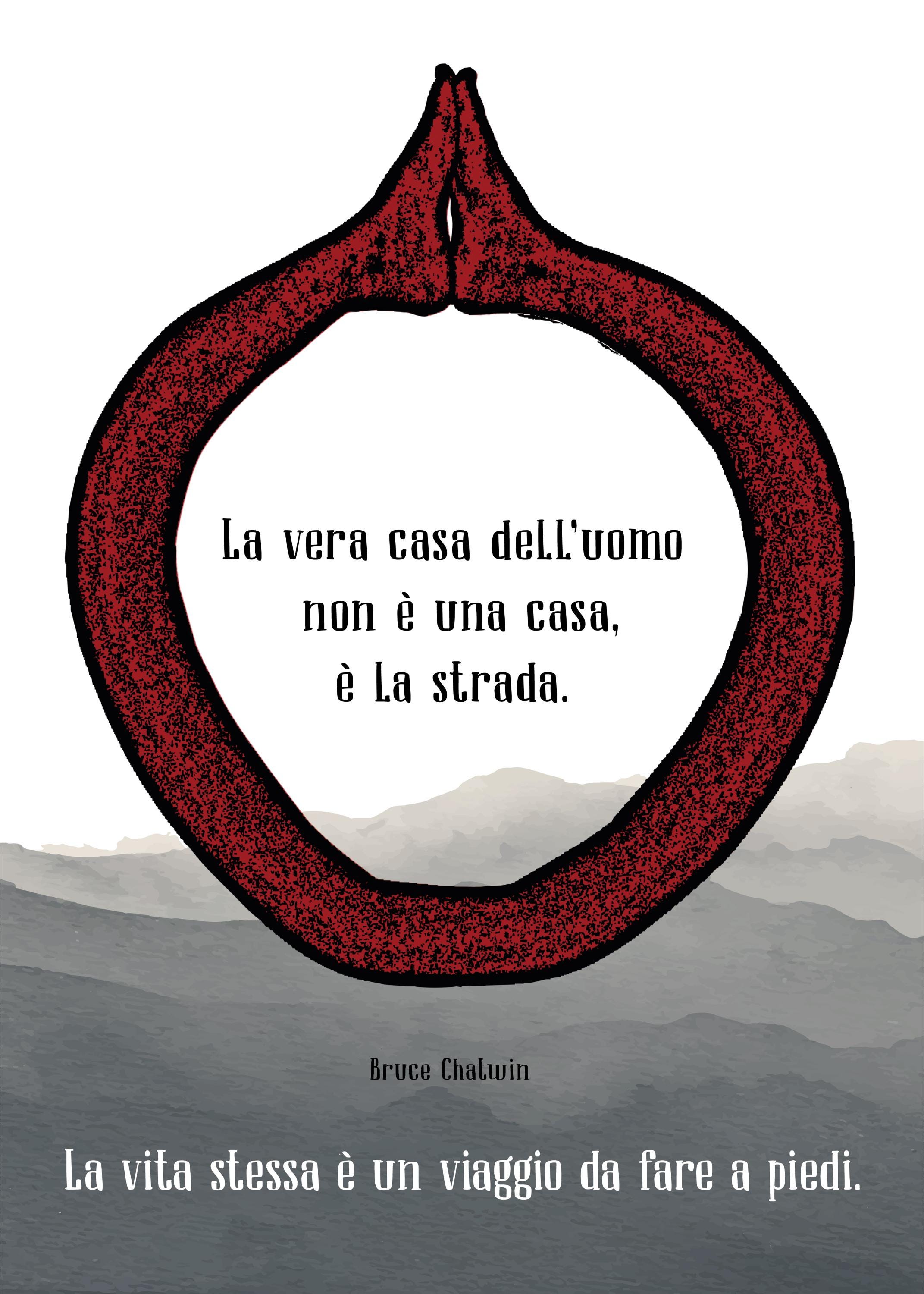 Poster with motivational phrase by Chatwin Reflection on the inner journey  and on traveling as an experience of encounter, image size:2143x3000