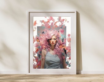 Arte digitale. Immagine divertente di BARBIE. Arte STAMPABILE dei tuoi migliori personaggi e goditi queste immagini per ogni occasione.