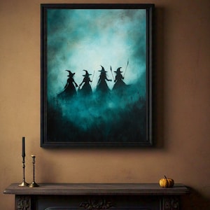 Witchy Decor Halloween Wall Art Printable Vintage Poster Witch Halloween Decor Witch Wall Art Instant Digital Download JPG