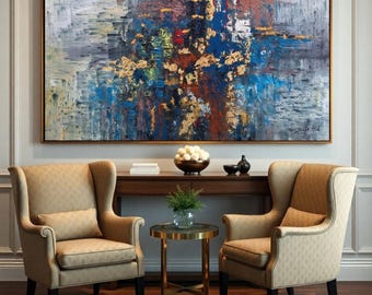 Abstract Painting on Canvas Original Abstract Art Oil Painting Textured Wall Art Housewarming Gifts for Home Decor