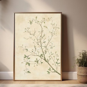 Vintage Flower Print Printable Wall Art Botanical Print Cottagecore Decor Floral Wall Art Flower Painting Digital Download