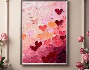 Valentines Print, Valentines Printable Art, Valentines Day Print, Heart Print, Coquette Room Decor, Downloadable Prints