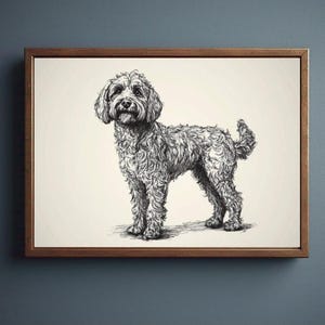 Vintage Dog Print Dog Poster Dog Art Print Country Wall Art Dog Sketch Farmhouse Print Printable Wall Art Digital Download