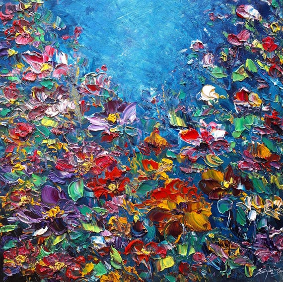 油絵 油彩 油彩画 絵 絵画【真夏の花】 油絵 油彩 油彩画 絵 絵画【真夏