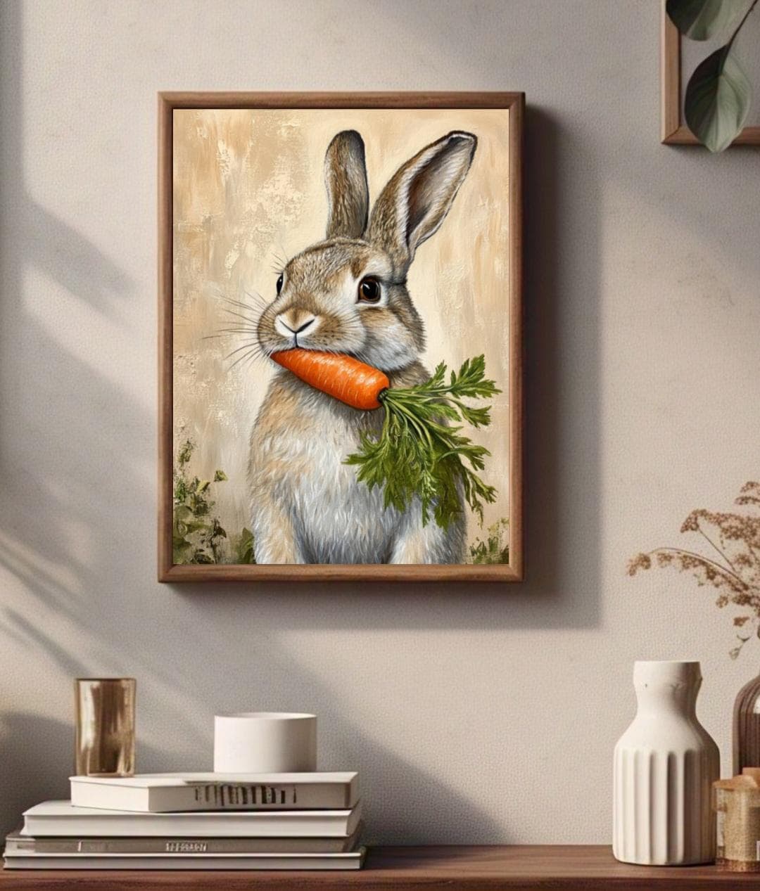 Vintage Rabbit Print, Easter Bunny Cottagecore Art Print, Easter Wall ...