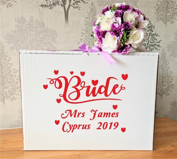 Wedding Dress Travel Box Standard Airline Hand luggage size Personalised Wedding Dress Airline Hand Luggage Bride