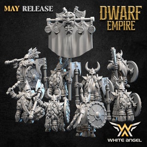 Master Beard Warrior, Dwarf Empire, White Angel Miniatures