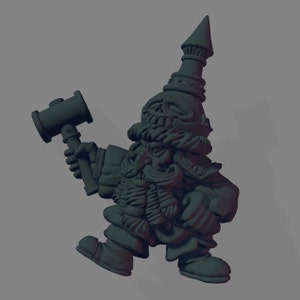 Fabelzel Evil Dwarf Warriors Pose 4 28mm Scale