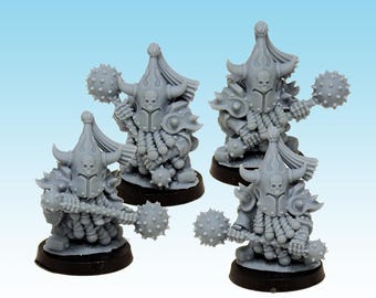 MoM Miniatures Fire Dwarf Guards with Mace Chaos Dwarf