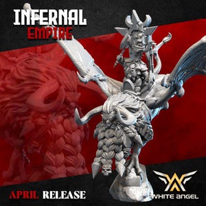 Infernal God Mounted, Infernal Empire, White Angel Miniatures