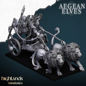 Nemean Lion Chariot, Aegean Elves- Highlands Miniatures