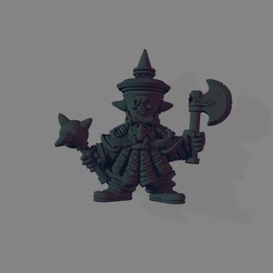Fabelzel Evil Dwarf Warriors Pose 1 28mm Scale