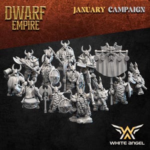 Master Beard Warrior (2025 Version), Dwarf Empire, White Angel Miniatures