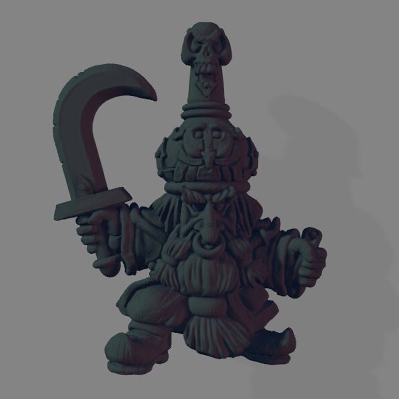 Fabelzel Evil Dwarf Warriors Pose 3 28mm Scale