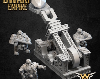 Iron Dwarf Catapult, Dwarf Empire, White Angel Miniatures