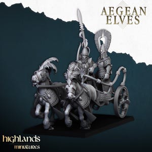 Aegean Elves Chariot, Aegean Elves- Highlands Miniatures