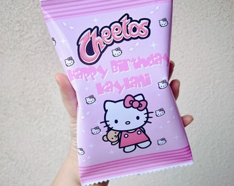 Filled Customized Kawaii Kitty Chip Bags