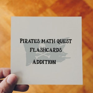 Printable Pirate Themed Addition Math Flashcards