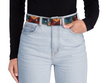 Multicolor Counterchange Belt