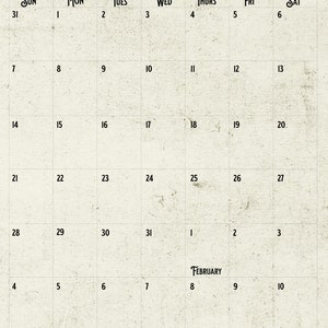 Digital / Printable 2024 Calendar: Aged paper background